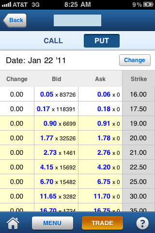 firstrade iphone app option chain